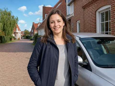 Verkäufer aus Oberding mit dem verkauften Fahrzeug